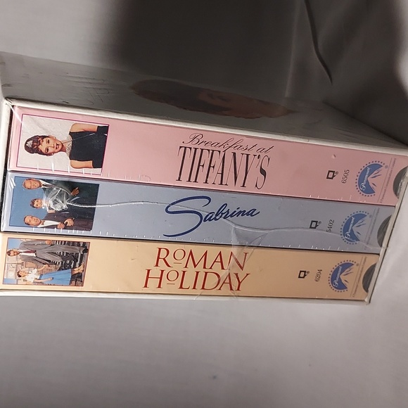 Sealed Audrey Hepburn Collection VHS Tape Set Tiffany's Sabrina Roman Holiday - Picture 4 of 6